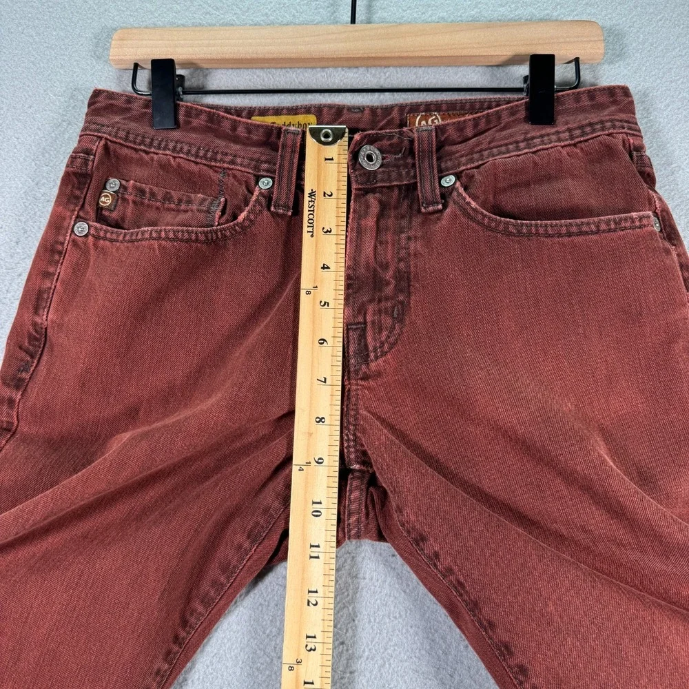 Adriano Goldschmied The‎ Teddy Boy Jeans Womens 28 Red Dark Wash Straight Denim